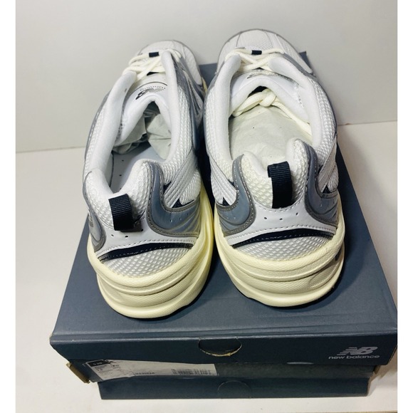 New Balance 530 Silver Metallic Black Cement U530ESA Size 13 Men White Mesh main image 9